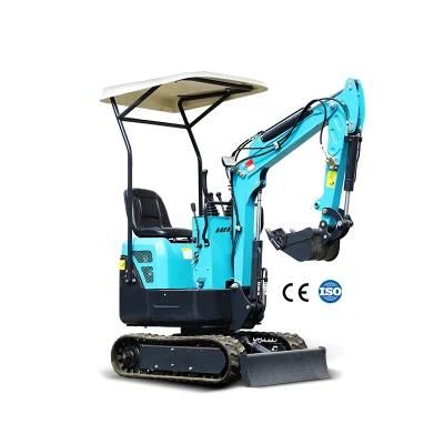 Chineses Mini Excavator 1ton Micro Small Digger with Rubber Track for Garden Construction