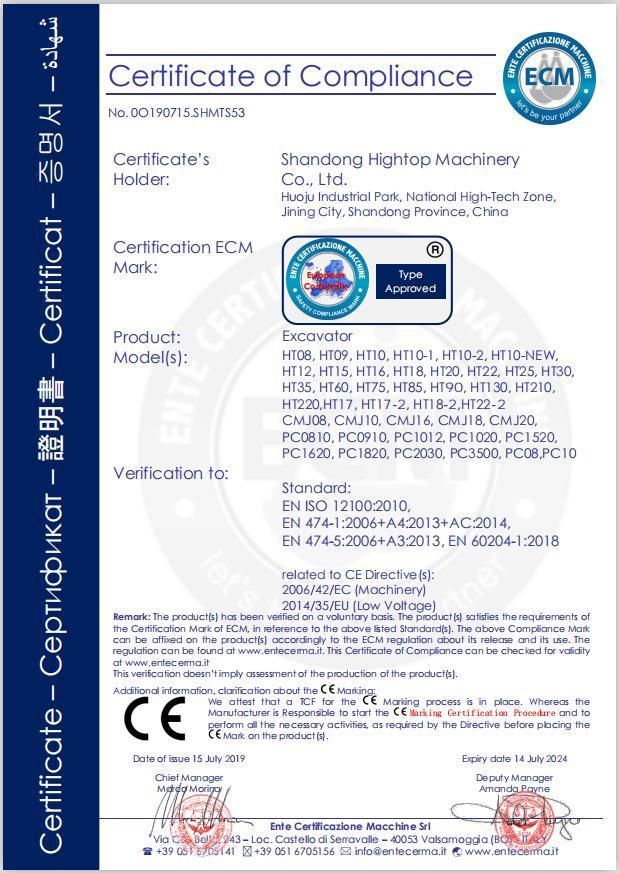 2ton CE Certification Crawler Excavator Chinese Small Mini Excavator with EPA Engine