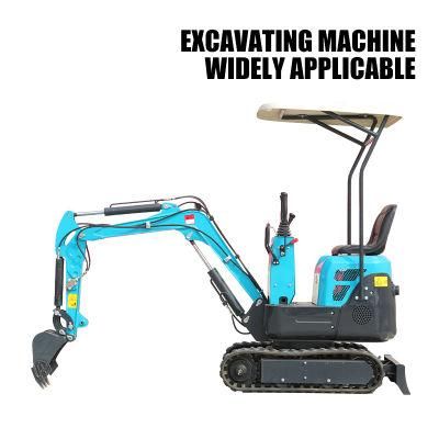 Quality Pretty Small CE Excavator 1 Ton Mini Digger Crawler Joystick Control Grapple for Mini Excavator