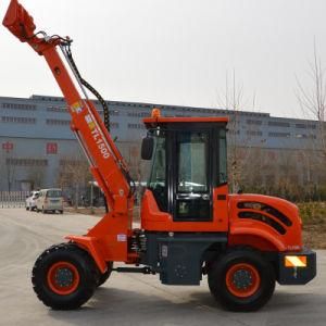 1.5 Ton Taian Chinese Wheel Loader Small Farm Loader Tl1500 with Many Attachments for Multi Use