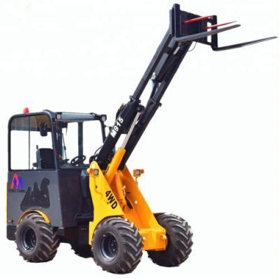 Small 4X4 Front End Articulated Wheel Loader with Bobcat Attachment Coupling Plate