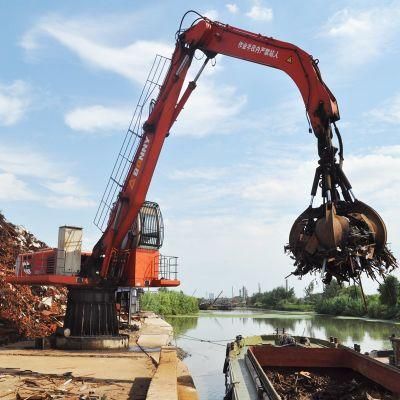 China Bonny Wzd46-8c 46 Ton Stationary Fixed Electric Hydraulic Material Handler with Orange-Peel Grab