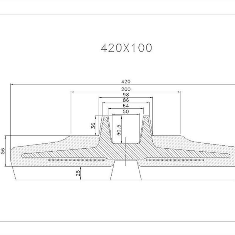 Rubber Track 420*100*54 Fits Mx50 Excavator