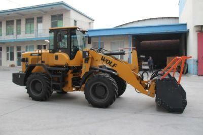 China Wolf Payloader Construction Machinery 3t/Tons/3000kg Loading Capacity Wheel Loader for Sale