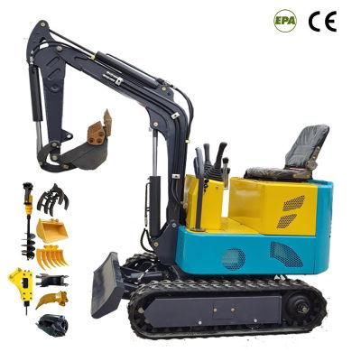 CE/EPA Garden Farm Use Trench Digger 0.8ton 1.2ton Gasoline Diesel Excavator Mini Crawler Excavator Prices