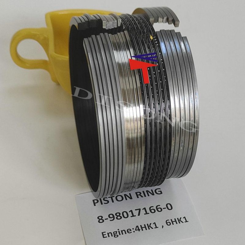 High Quality Diesel Engine Mechanical Parts Piston Ring 8-98017166-0 for Excavator Zx240-3 Zx250 Zx330 Engine 4HK1 6HK1 Generator Set