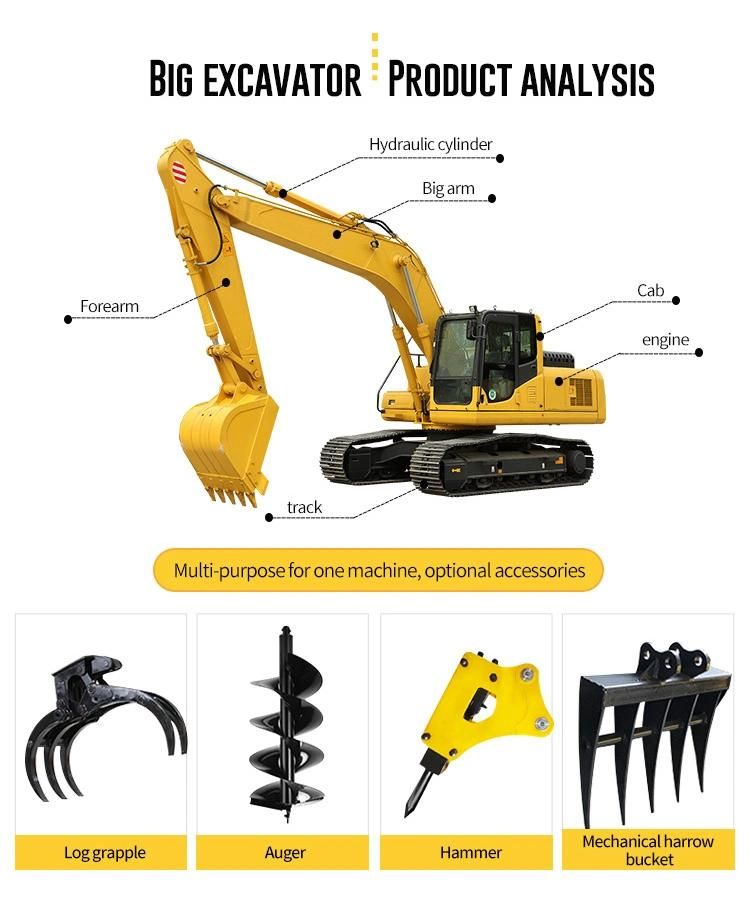 21ton Large Excavator Powerful Crawler Digger