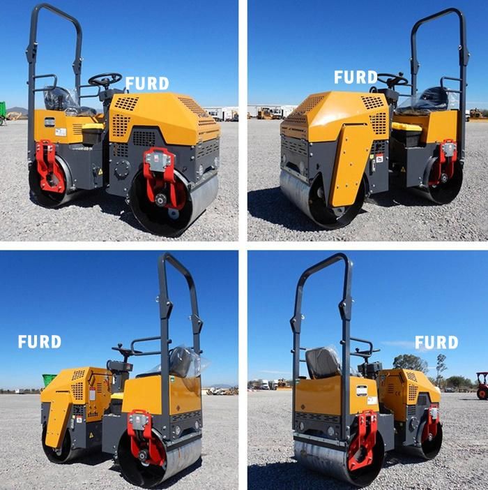 Double Drum Mini 1 Ton Road Roller Compactor Machine (FYL-880)