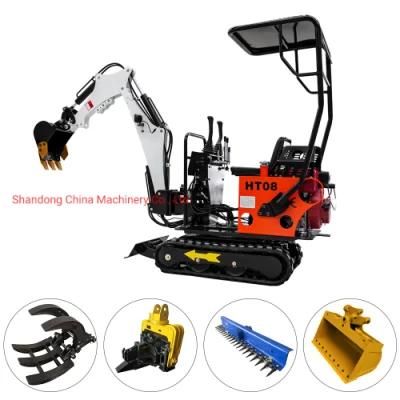 CE EPA Euro V New Cheap Price Micro Mini Small Earthmoving Machinery Gasoline Diesel Engine Excavators