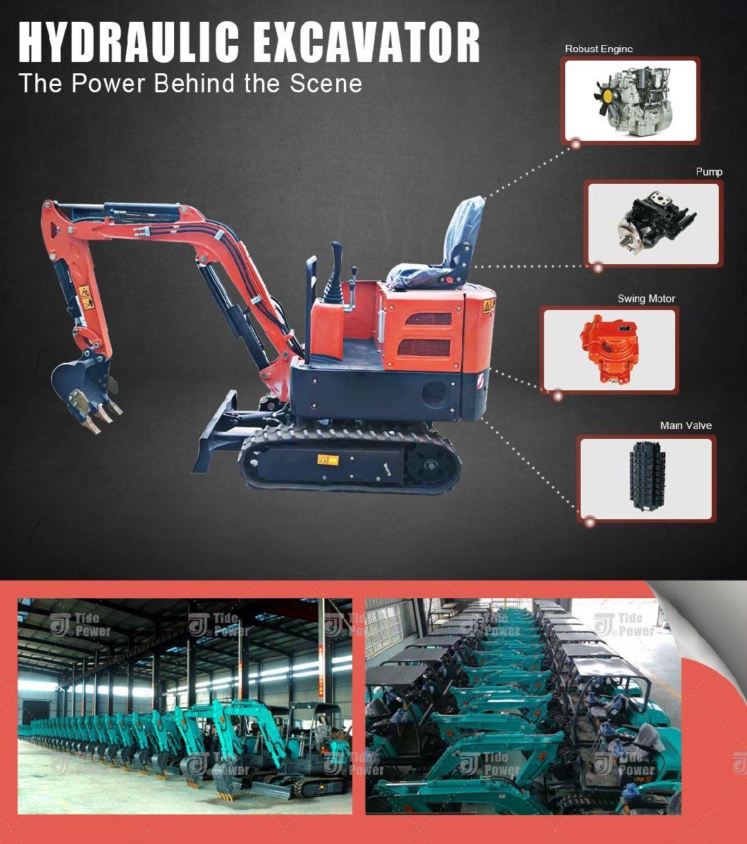 1t Excavator High Quality Mini Excavator with Boom Side Shaft