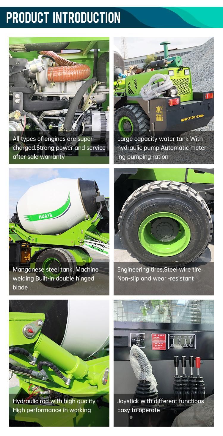 New Hydraulic Huaya China Self Loading Self-Loading Concrete Mixer Truck