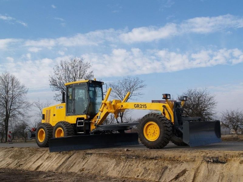 Road Construction Machinery 205/214HP Mini Grader Gr215 with Cummins Engine