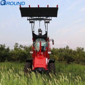 advant mini agricultrual wheel loader with 1 ton shovel bucket high quality