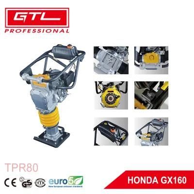 600L/Min Impacting Rate 60mm Jump Height Gasoline Construction Road Machinery Tamping Rammer (TPR80)