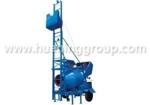 Portable Concrete Mixer with Lifting Hopper