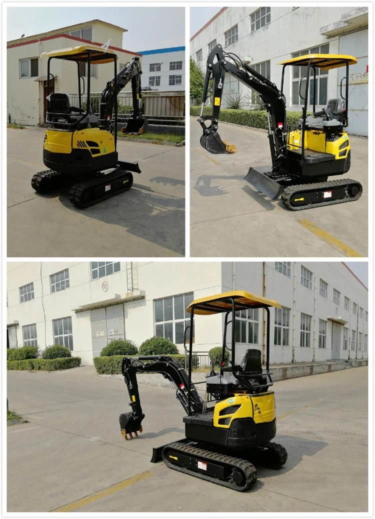 Chinese 2 Ton Micro Crawler Excavator with Cab Small New Crawler Mounted Excavator Price for Sale