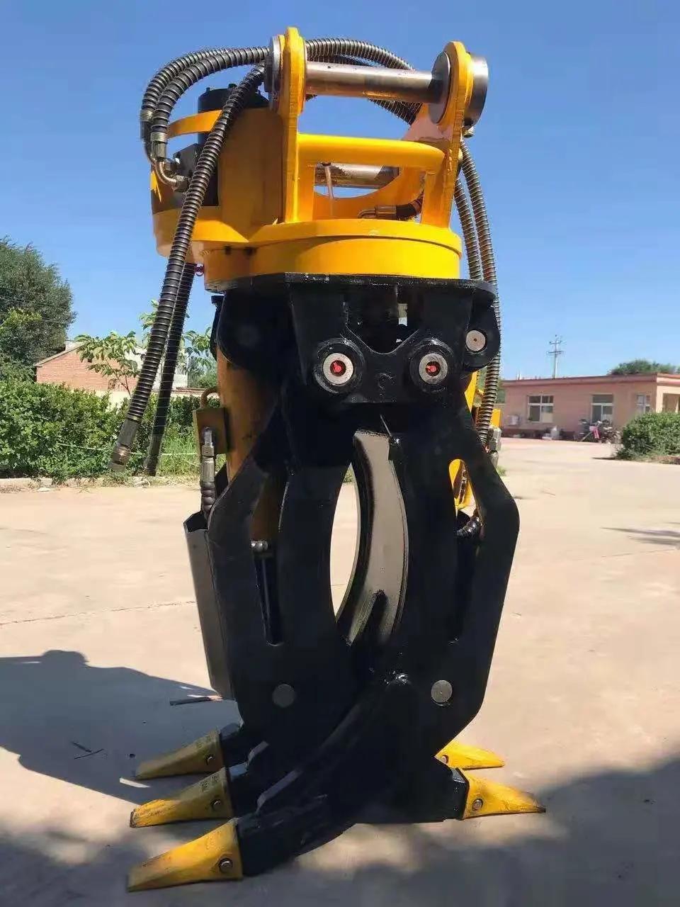 Hydraulic Five Finger Magnetic Sorting Rotating Bucket Excavator Grapple for Backhoes