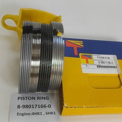 High Quality Diesel Engine Mechanical Parts Piston Ring 8-98017166-0 for Excavator Zx240-3 Zx250 Zx330 Engine 4HK1 6HK1 Generator Set