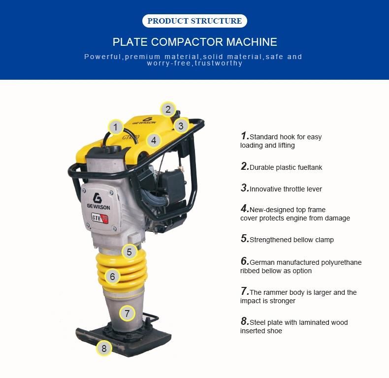 Tamping Rammer with Gasoline Engine New Design