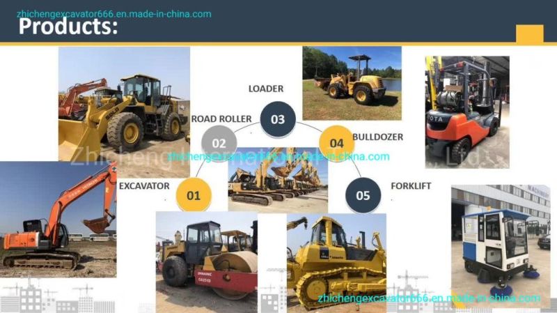 Hyundai Hx55 Used Wheeled Mini Excavator Mini Excavators Hitachi Komatsu Caterpillar Second Hand 5 Ton Mining Machine Construction Machinery Equipment Tire 7t