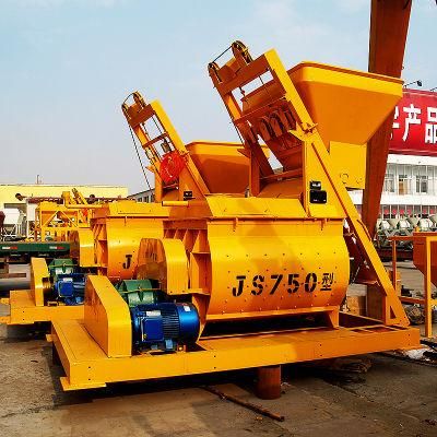 New High Quality Js750 Double Forced Concrete Mixer Shaft Concrete Mixer