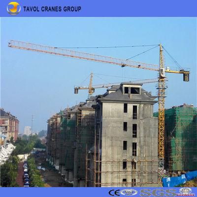 China 10t Tower Crane 60m Jib with 1.5t Tip Load Qtz125-6015 Tower Crane