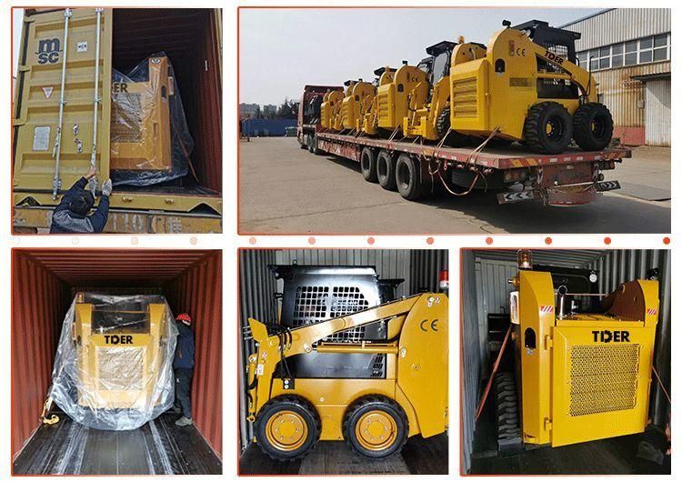 Tder EPA Engine Mini Track Wheel Skid Loader Skid Steer Loaders for Sale