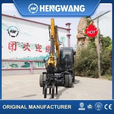 New Design Medium 8ton Wheel Excavator Machine with Cheap Price