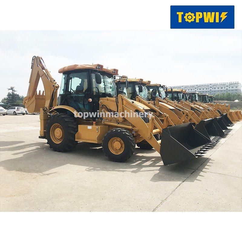 Factory /Manufacture Cheap Price 4 Wheel Drive 3ton 2.5ton Small Mini Digger Diesel Engine Backhoe Loader with Attachment Accept Customized for Farmer