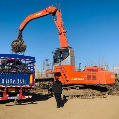 China Wzy40-8c Bonny 40 Ton Hydraulic Material Handler for Scrap Metal