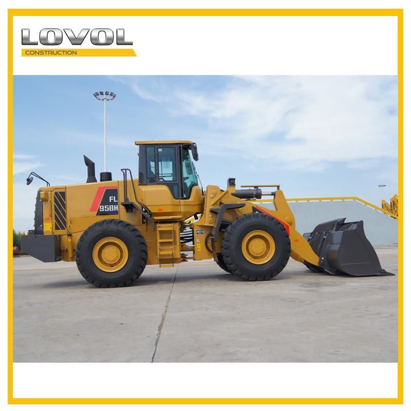 Heavy Duty Mining Wheel Loader Foton Lovol FL958g with 5.5ton Capacity