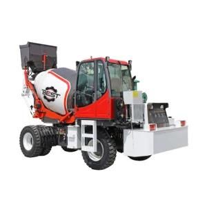 Factory Price 4-Wheel Steering 3cbm Auto-Feeding Portable Concrete Mixer Truck