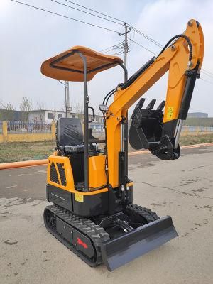 Chinese Cheap Multifunctional Mini 1.0 Ton Zero Tail Swing Boom Excavator with Attachments