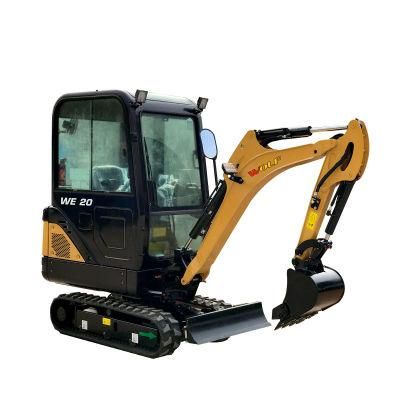 Hydraulic Crawler Excavator Multifunctional Euro5 EPA4 2 Ton Mini Excavator