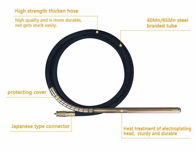 50mm High Quality Electric Concrete Vibrator Shaft with Various of Couplings