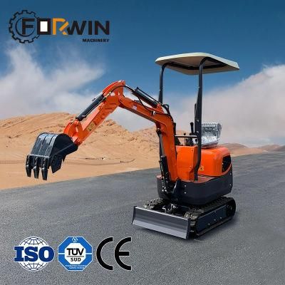 Fw10A Crawler Excavator 1tons Chassis Mini Digger for Sale with CE