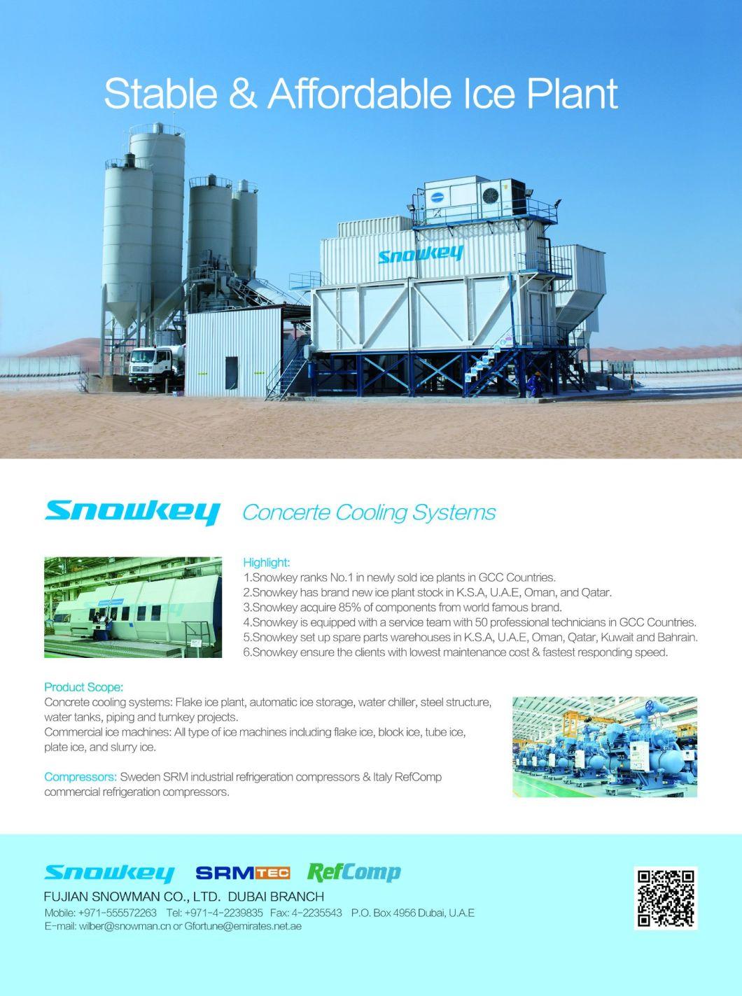 Industrial Refrigerator Flake Ice Plant Water Chiller Concrete Cooling in UAE