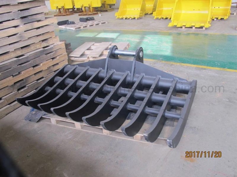 China Manufacture Best Selling Products Excavator Tilting Root Rake