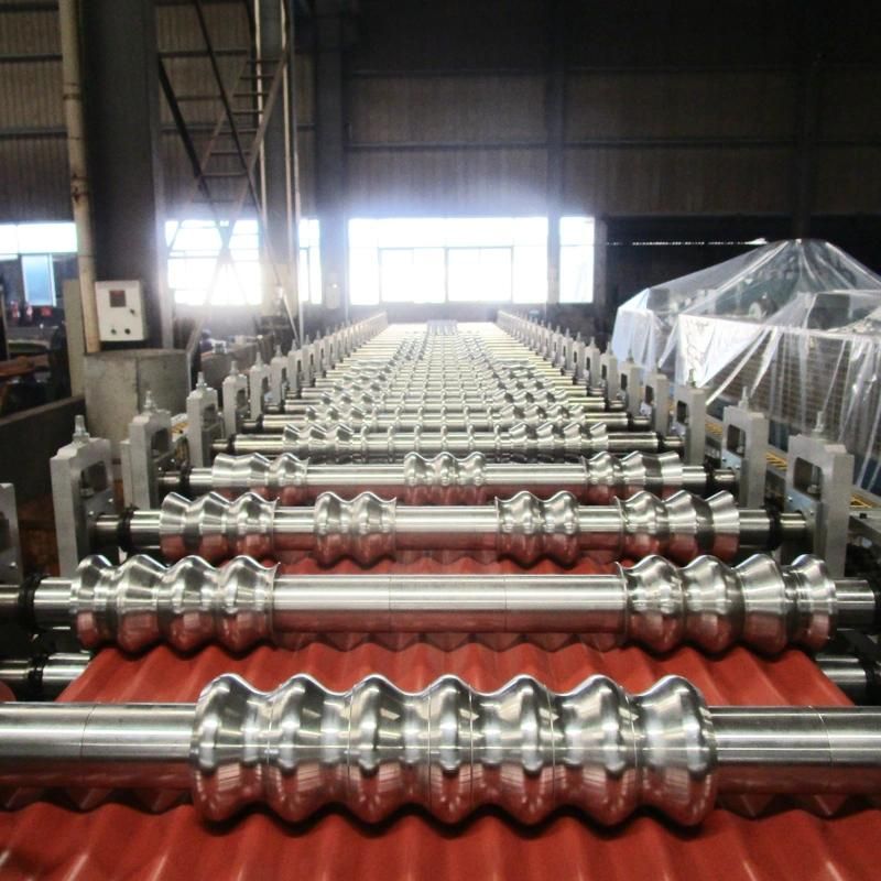 CNC Colored Steel Metal Plate Trapezoidal Sheet Double Layer Roll Forming Line