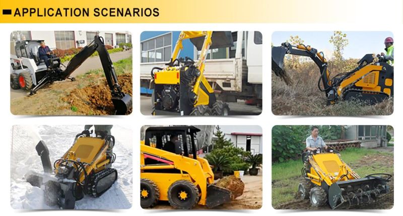 High Benefit Mini Skid Steer Loader 400kg with Attachment Price