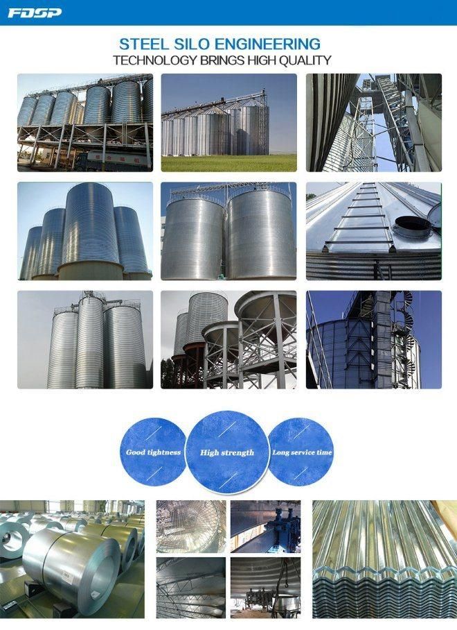 Stable Operation Hot Galvanized Steel Farm Silo for Grain Storage