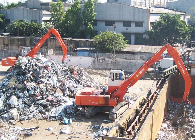 China Wzy48-8c Bonny 48 Ton Hydraulic Material Handler with Rotational Orange-Peel Grapple
