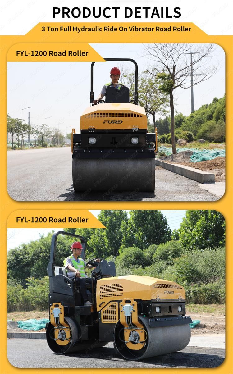 Good Condition Tandem Drum 3 Ton Vibratory Roller Compactor for Sale