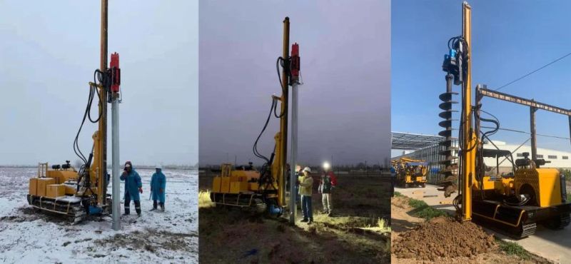 Solar Ground Screw Post Install Drill Rig PV Pile Driver