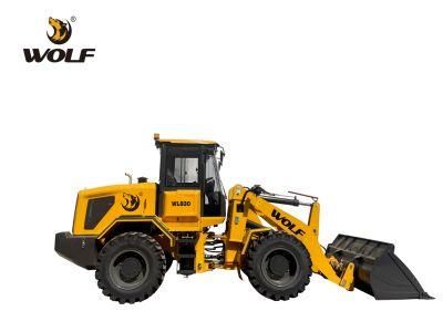 Wolf Small/Mini Compact 4 Wheel Drive Articulated Front End Tractor 3 Tons Wheel Loader for Farming/Construction/Gardening