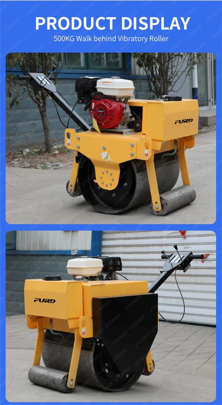 Cheap Price 500kg Walk Behind Road Construction Equipment Vibrating Road Roller
