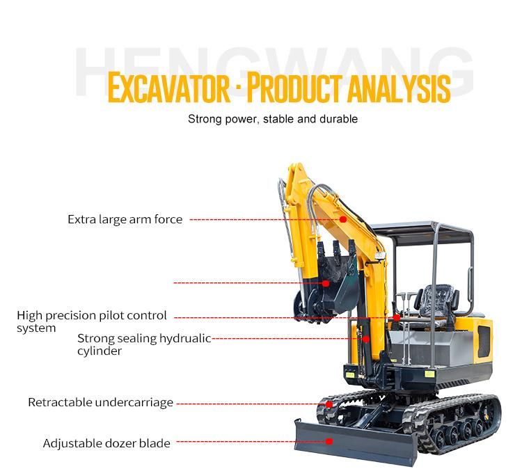 Diesel Drive Hydraulic 2000kg Micro Excavator