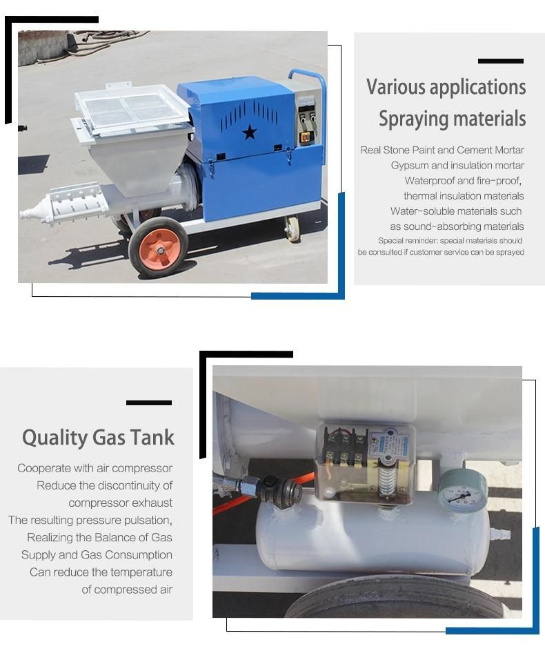 511 Model Mortar Spray Machines with 4kw Motor Cement Spray Machine for Sale