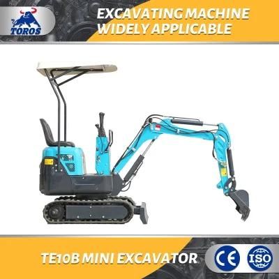 1000kg Compact Escavadora Hydraulic 1ton Mini Trench Pelle Digger with Swing Arm for Sale
