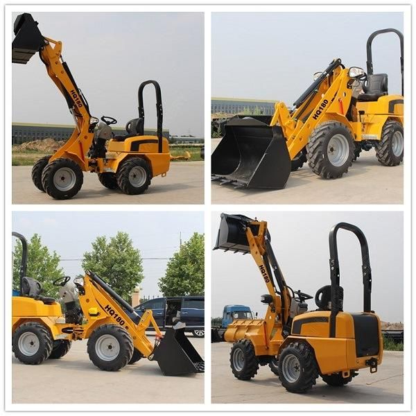 High Quality New Designed CE Wheel Loader (HQ180) with Bale Fork